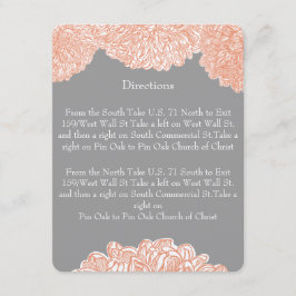 Dahlia Peach Coral Wedding blühend Begleitkarte