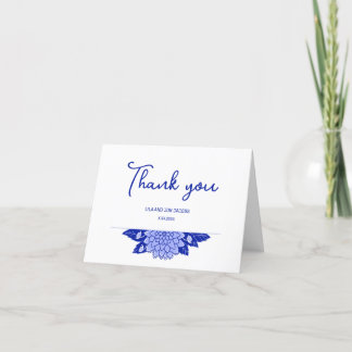 Dahlia Personalisiert Wedding Dankeschön Card Dankeskarte
