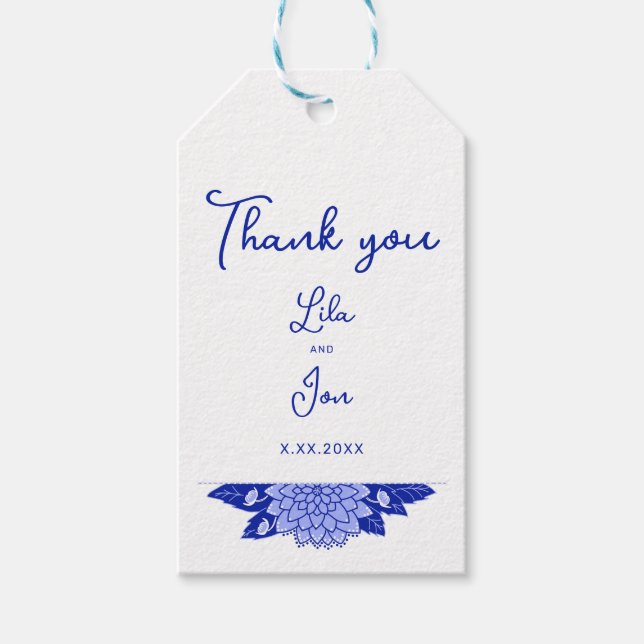Dahlia Personalisiert Wedding Gift Tags Geschenkanhänger (Vorderseite)