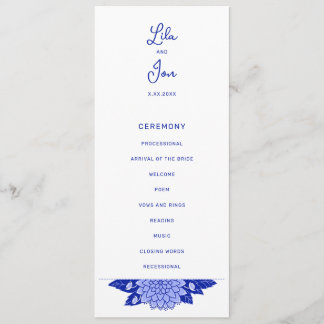 Dahlia Personalisiert Wedding Program Programm