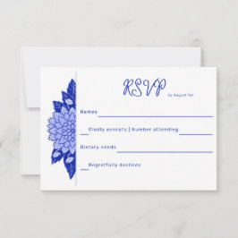 Dahlia Personalisiert Wedding RSVP Card