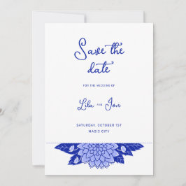 Dahlia Personalisiert Wedding Save the Date Card