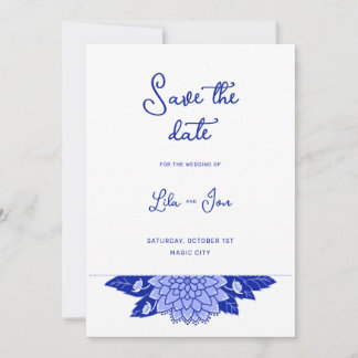 Dahlia Personalisiert Wedding Save the Date Card