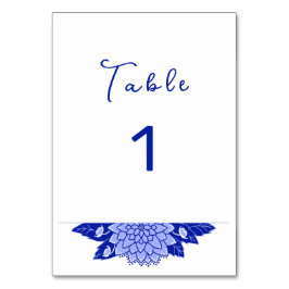 Dahlia Personalisiert Wedding Tischnummer Card
