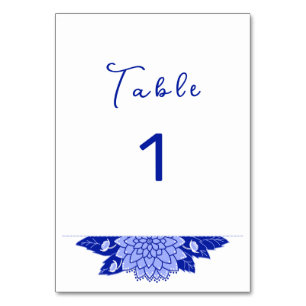 Dahlia Personalisiert Wedding Tischnummer Card