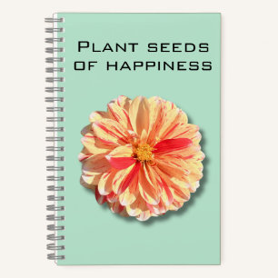 Dahlia Pflanze Seeds of Happiness Notebook Notizbuch
