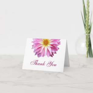 Dahlia Rosa Blume Florale Dankeskarten Dankeskarte
