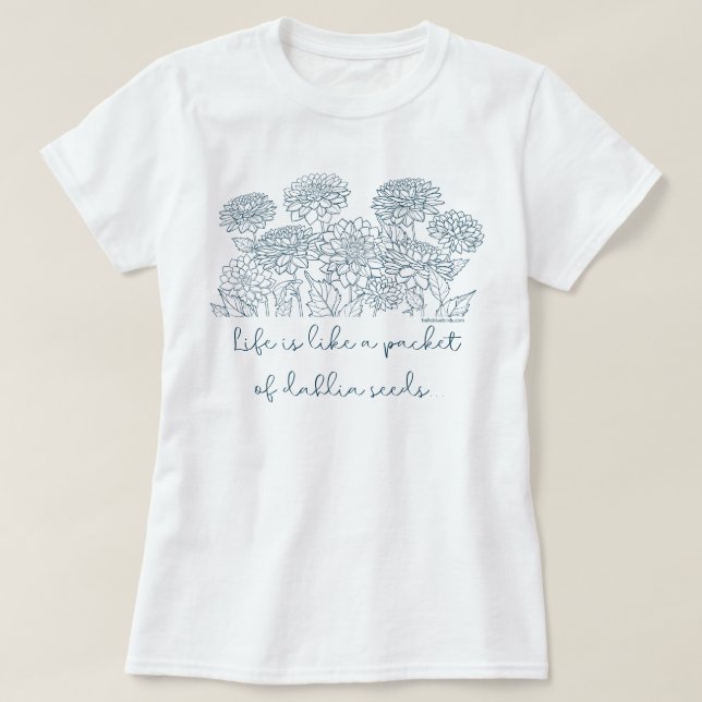 Dahlia Seeds T - Shirt - Geschenke für Dahlia Lieb (Design vorne)