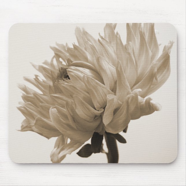 Dahlia sepia print mousepad (Vorne)