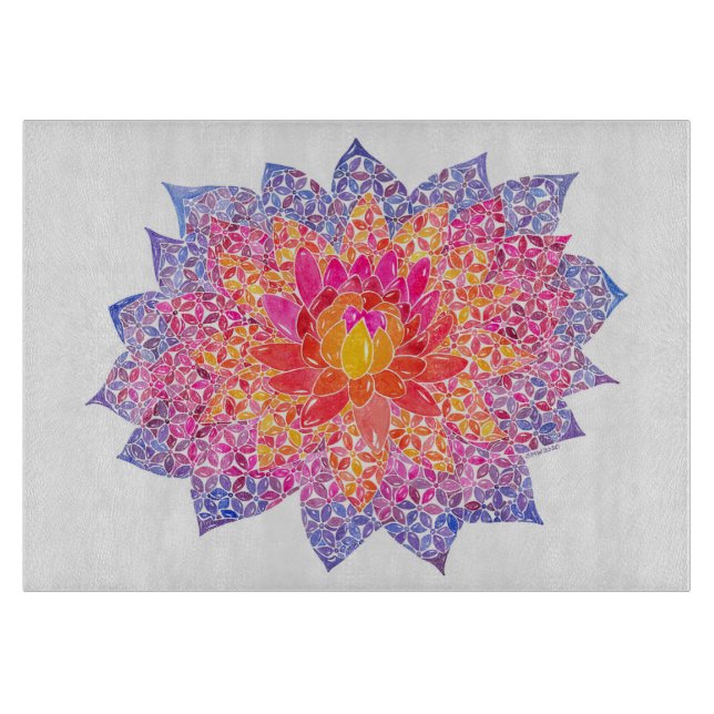 Dahlia Square Schneidebrett (Vorderseite)