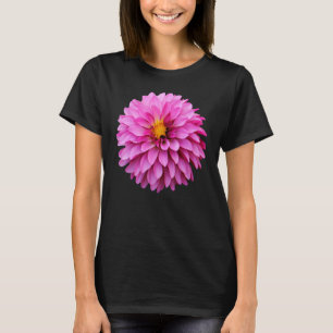 Dahlia T - Shirt - Rosa Blume Dahlia Shirt für Fra