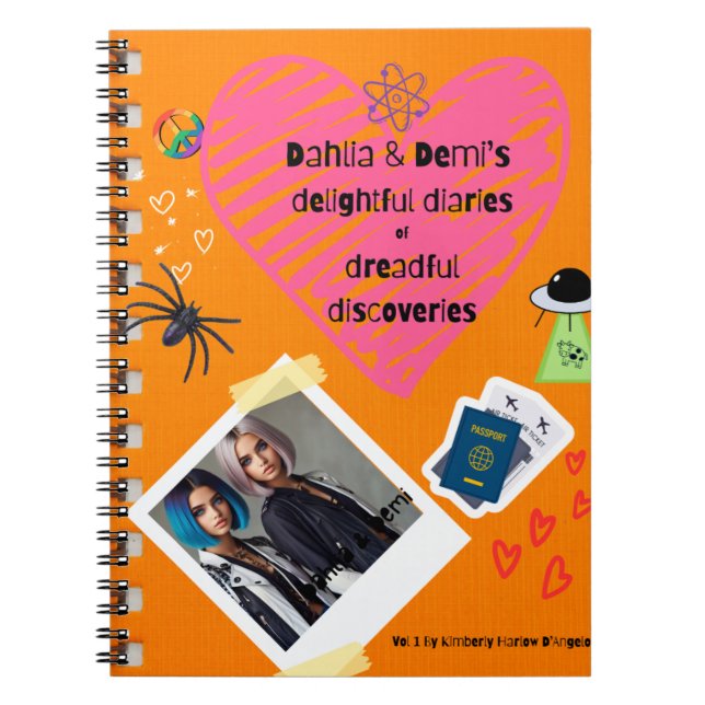 Dahlia und Demi Notizblock (Vorderseite)