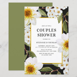 Dahlia und Spirea Botanische Paare Dusche einladen