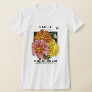 Dahlia-Vintage-Samenpaket T-Shirt