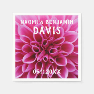 Dahlia Wedding Napkins Serviette