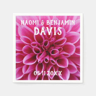 Dahlia Wedding Napkins Serviette