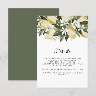 Dahlia - Zitrusfrüchtekarte von Lemon Citrus Garde Einladung