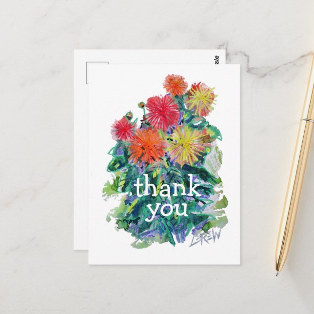 Dahlias #170310 postkarte (Vorderseite/Rückseite Beispiel)