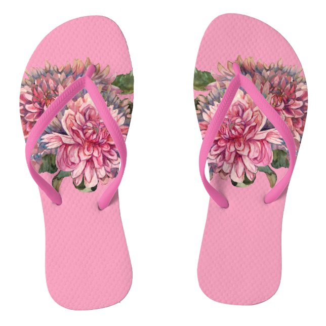 Dahlias-Blume Flip Flops (Fußbett)