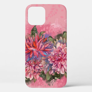 Dahlias Blume Rosa Wasserfarbe Case-Mate iPhone Hülle