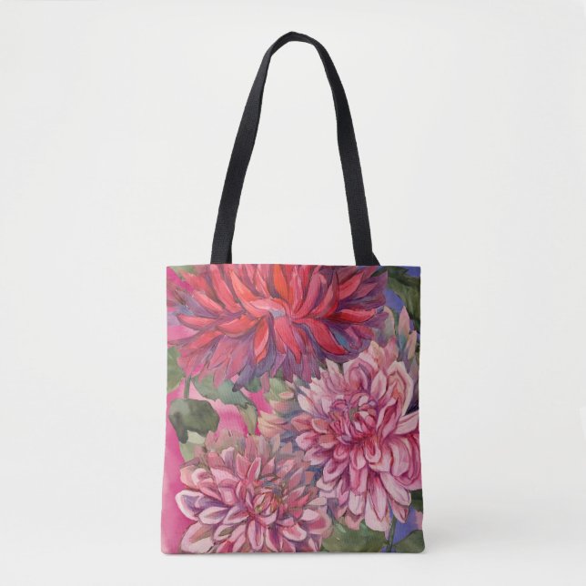 Dahlias-Blume Tasche (Vorderseite)