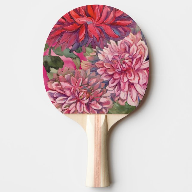 Dahlias-Blume Tischtennis Schläger (Vorderseite)
