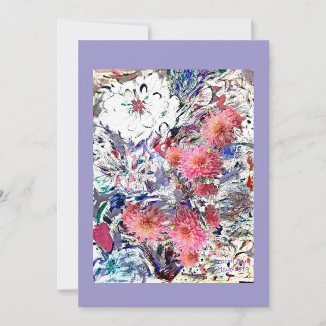 Dahlias Cartes de remerciements (Devant)