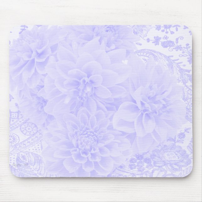 Dahlias in Blau Mousepad (Vorne)