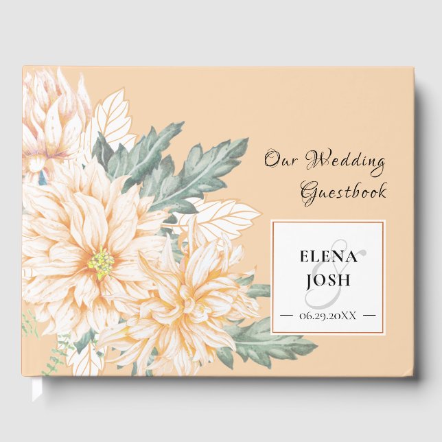 Dahlias Marmalade Wedding Gäestbook Gästebuch (Vorderseite)