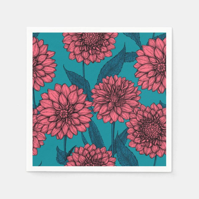 Dahlias Serviette (Vorderseite)