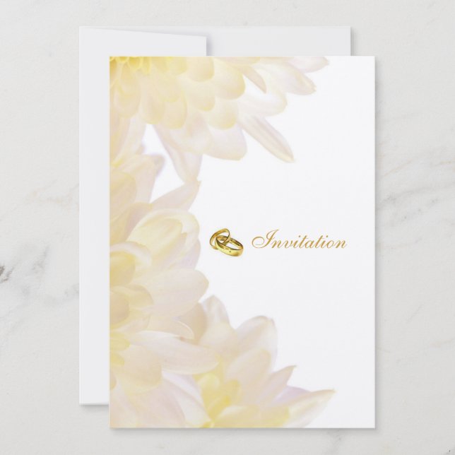 Dahlias Wedding Einladung (Vorderseite)