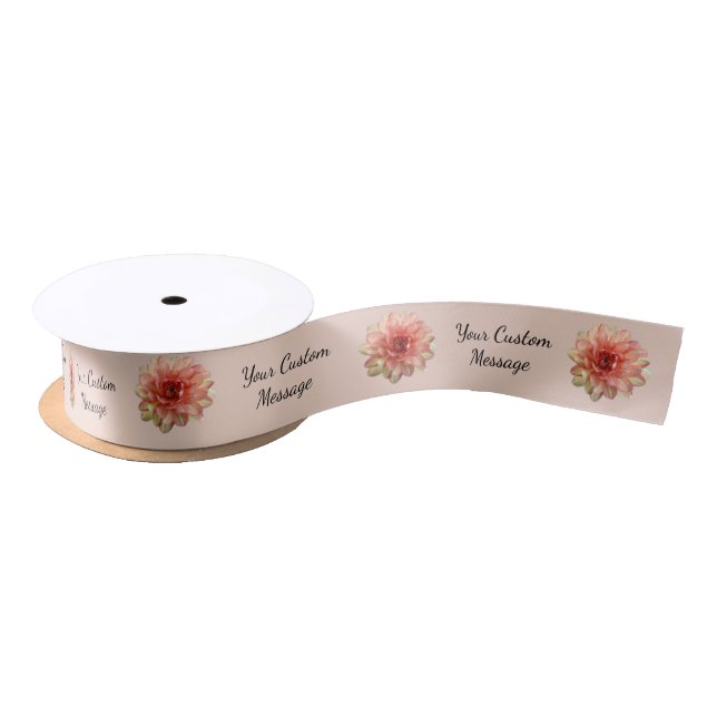 Dahlie-Blumen Satinband (Spule)