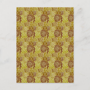 Dahlie Blumenmuster Postkarte