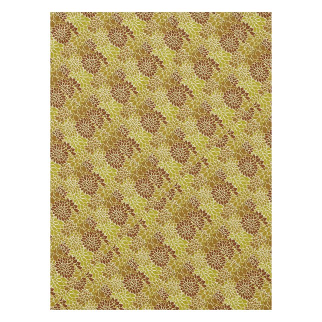Dahlie Blumenmuster Tischdecke (Vorderseite)