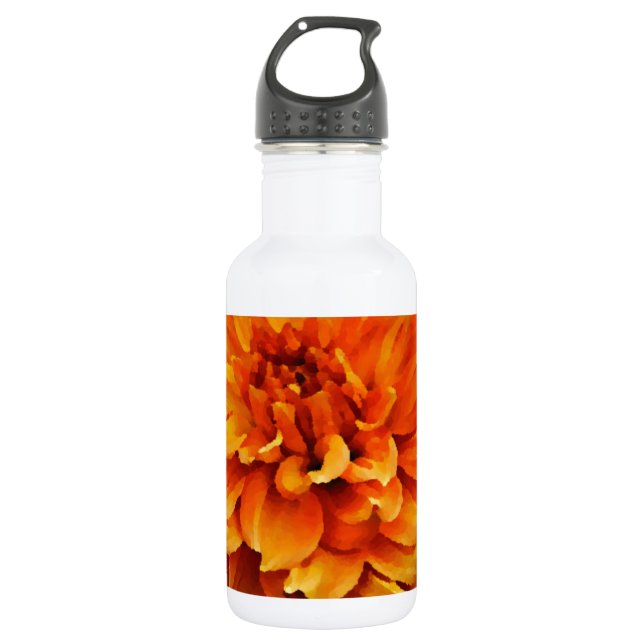 Dahlie - Flitterwochen - Orange Trinkflasche (Vorderseite)