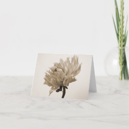 Dahlie Sepiadruck Karte