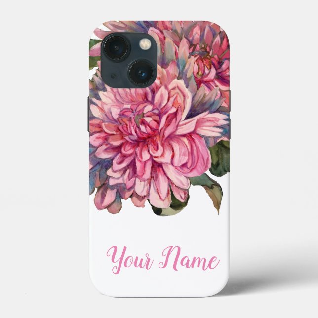 Dahlien Blumen Case-Mate iPhone Hülle (Rückseite)