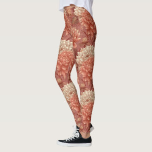 Dahlien-Blumen-Gewichtheben Dahlien-Inspiriertes D Leggings