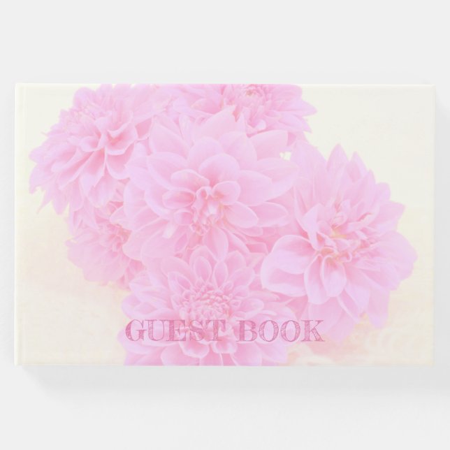 Dahlien in weichrosa gästebuch (Vorderseite)