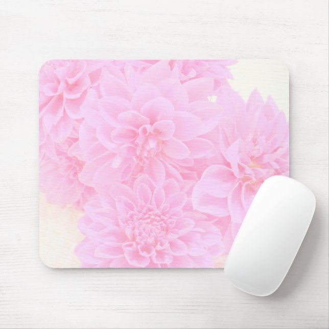 Dahlien in weichrosa mousepad (Mit Mouse)
