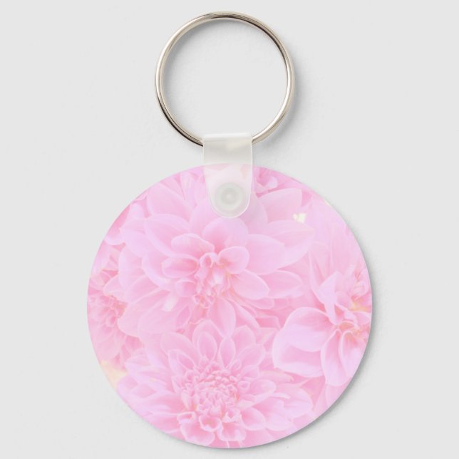 Dahlien in weichrosa schlüsselanhänger (Vorderseite)