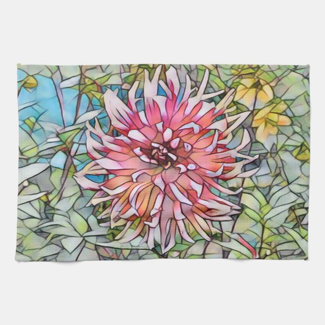 DAHLIENBLUME GESCHIRRTUCH (Horizontal)