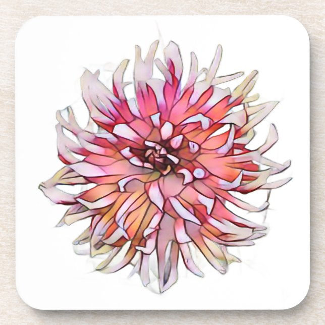 DAHLIENBLUME GETRÄNKEUNTERSETZER (Vorderseite)