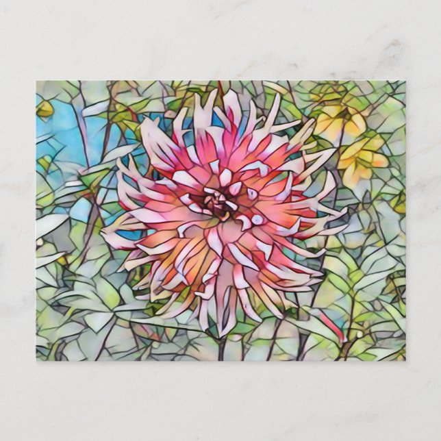 DAHLIENBLUME POSTKARTE (Vorderseite)