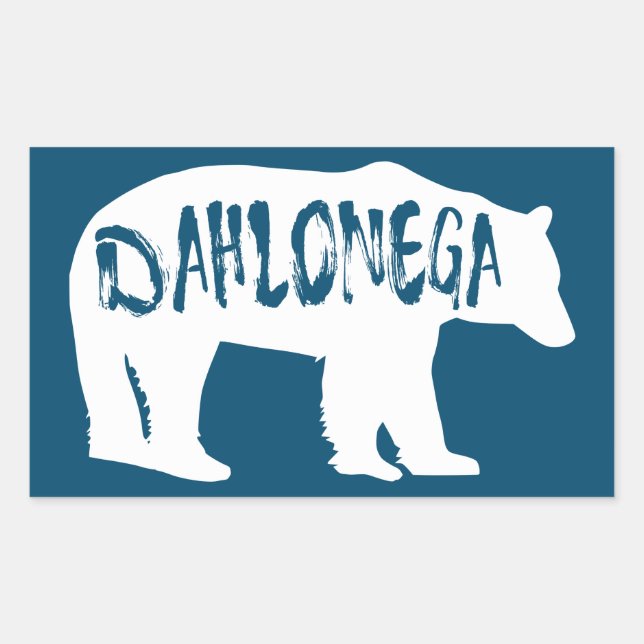 Dahlonega Georgia Bear Rechteckiger Aufkleber (Vorderseite)