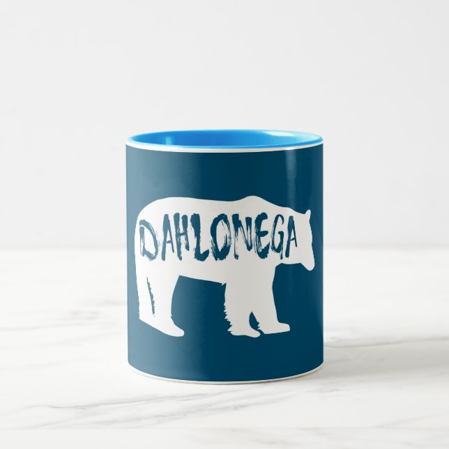 Dahlonega Georgia Bear Zweifarbige Tasse (Mittel)
