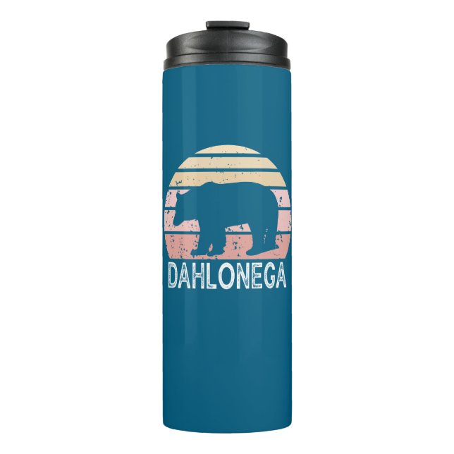 Dahlonega Georgia Retro Bear Thermosbecher (Vorderseite)