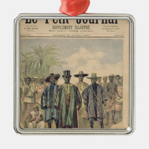 Dahomeans auf den Champions de Mars Silbernes Ornament