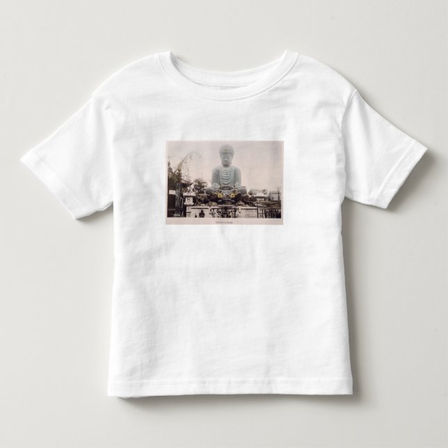 Daibutsu in Kobe, c.1880 (Hand farbiger Kleinkind T-shirt (Vorderseite)