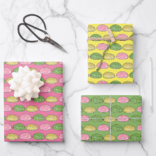 Daifuku Mochi Japanischer Neujahrskuchen Geschenkpapier Set